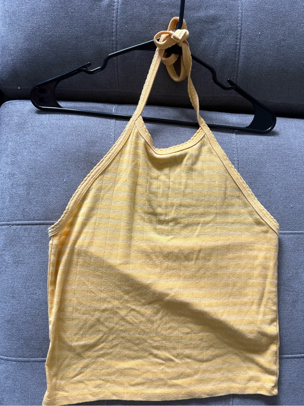 American Eagle Outfitters Yellow Halter Tank Top